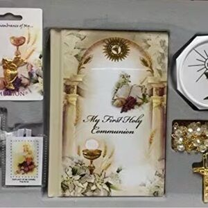 Communion Gift Set - Rosary Beads Prayer Book Unisex Girl or Boy